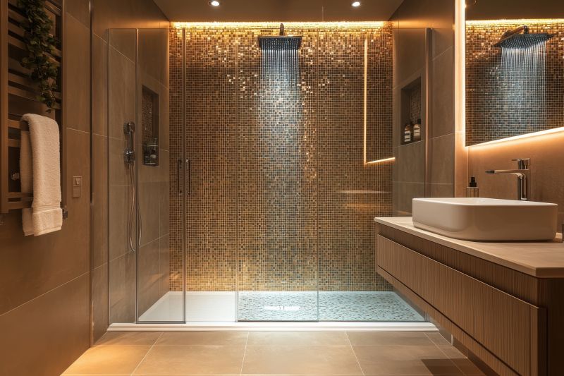 Luxury Shower with Ambient Lighting